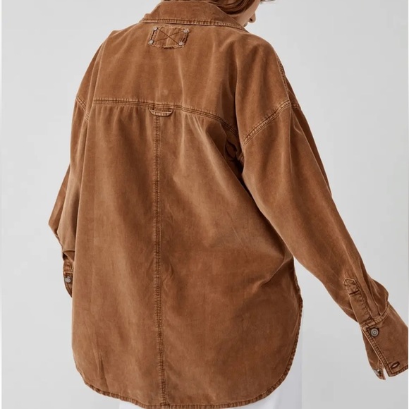 New We The Free x Free People Button Front Baby Corduroy Oversized Top /Jacket - Picture 6 of 15